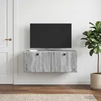 Prolenta Maison Exclusive - Wandmontabele TV-kast, 78,5 x 31 x 30 cm, grijs Sonoma