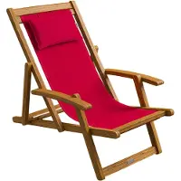 Casaria Ligstoel Rood Acaciahout 94x60x94cm