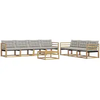 Syfax Buiten bankenset 8 pcs Wit en Lichtgrijs