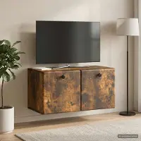 Prolenta Maison Exclusive - Wandmontabele TV-kast, 59,5 x 31 x 30 cm, gerookt eikenhout