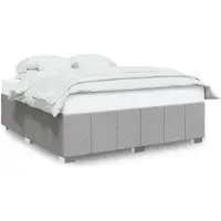 vidaXL Bedframe zonder matras stof lichtgrijs 200x200 cm