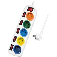 Logilink Lps258 Stekkerdoos Met 3 Stopcontacten En Schakelaar