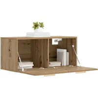 vidaXL Wandkast Muurmontage Artisanaal eiken 80 x 36,5 x 35 cm