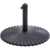Beliani CAREZZA - Parasolvoet - Zwart - Staal