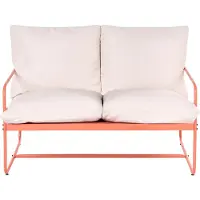Beliani FORMELLO - Tuinset 4-zits - Koraalrood - Staal