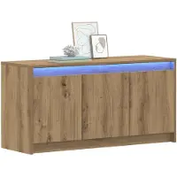 vidaXL TV Kast 100 x 34 x 50 cm Artisanaal eiken Bewerkt hout