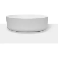 Loutro Malia waskom rond 42cm solid surface mat wit