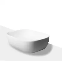 Loutro Spiro waskom ovaal 45,5x32cm keramiek glans wit