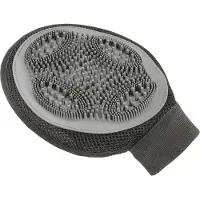 Ferplast massagehandschoen 24,5 cm rubber/katoen grijs