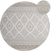 Tapis.fr Binnen- en buitenkleed Verona beige 80 cm rond