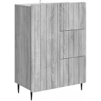 vidaXL Dressoir met lade Grijs sonoma 66 x 34,5 x 91,5 cm Bewerkt hout