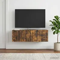 Prolenta Maison Exclusive - Wandmontabele TV-kast, 98 x 31 x 30 cm, gerookt eikenhout