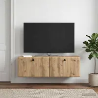 Prolenta Maison Exclusive - Wandmeubel voor televisie, 98 x 31 x 30 cm, eikenhout met ambachtelijke afwerking