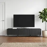 Prolenta Maison Exclusive - TV-kast, zwart, 147 x 34,5 x 32 cm, van houtvezel