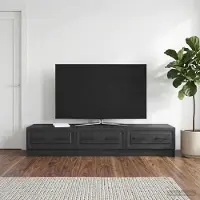 Prolenta Maison Exclusive - TV-meubels: 147 x 34,5 x 27 cm, zwart, houtvezel
