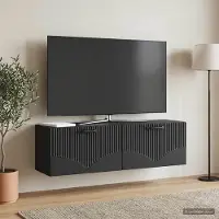 Prolenta Maison Exclusive - Wandmeubel voor televisie, zwart, 98 x 31 x 30 cm, van houtvezel