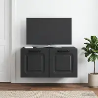 Prolenta Maison Exclusive - Wandmeubel voor televisie, zwart, 59,5 x 41 x 30 cm