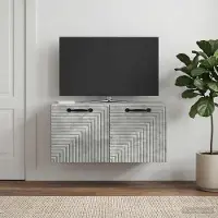 Prolenta Maison Exclusive - Wandgemonteerde TV-kast in betonlook, 59,5 x 31 x 30 cm