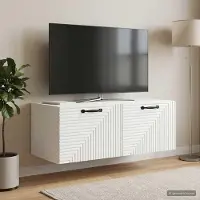 Prolenta Maison Exclusive - Wandgemonteerde TV-kast, hoogglans wit, 78,5 x 41 x 30 cm