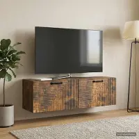 Prolenta Maison Exclusive - Wandgemonteerde TV-kast, gerookt eikenhout, 98 x 31 x 30 cm