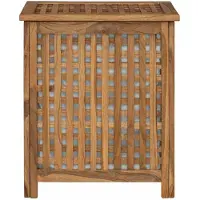vidaXL Wasmand Naturel Massief Teakhout