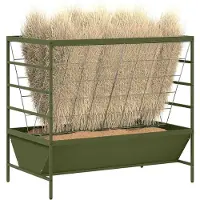 vidaXL Dierenvoeder Olijf Groen 100 x 60 x 90 cm Koudgewalst Staal