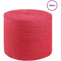 vidaXL 4 mm Rood 100% Tossa jute