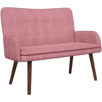 vidaXL 2-Zits Sofa Roze 115 x 61 x 87 cm fluweel