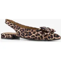 Nova dames slingbacks met strik en panterprint maat 39