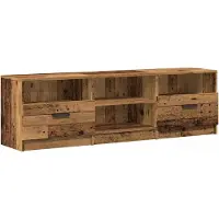 vidaXL Tv-meubel 150x33,5x45 cm bewerkt hout oud houtkleurig