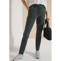 Cecil Dames Mid Waist Slim Leg Hose in casual pasvorm - Groen - M