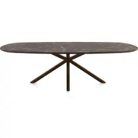 Henders & Hazel Caletta Esszimmertisch Oval HPL/Metall Kreuzfuß