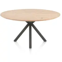 Henders & Hazel Caletta Esstisch oval Eiche/Metall Kreuzfuß