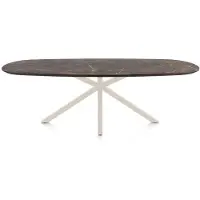 Henders & Hazel Caletta Esszimmertisch Oval HPL/Metall Kreuzfuß