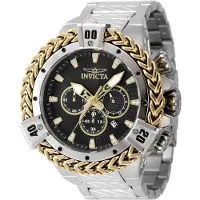 Invicta Bolt 48158 Herenhorloge - Quartz Uurwerk - Roestvrij Staal met Zwarte Wijzerplaat - 54 mm