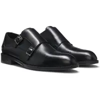 BOSS Leren schoenen met dubbele riempjes Maat 45