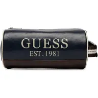 GUESS toilettas Oslo Necessaire Blue donkerblauw