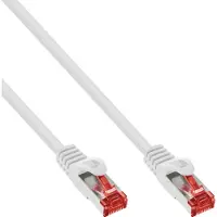 InLine Patchkabel, S/FTP (PiMf), Cat.6, 250 MHz, PVC, koper, wit, 20m