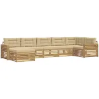 Syfax Buiten bankenset met kussen 7 pcs Wit en Beige