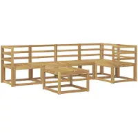 Syfax Buiten bankenset 6 pcs Wit Massief Acaciahout
