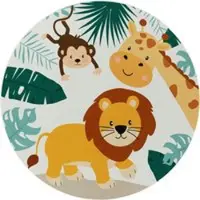 Tapis.fr Kindertapijt Bini beige 160 cm rond