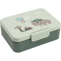 Done by Deer - Lunch box with divider Tiny trails - Green - 17,5 x 13 x H 6,5 cm