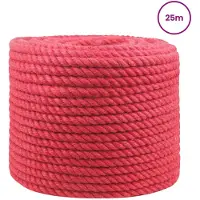 vidaXL Jute Touw 12 mm Rood 100% Tossa jute