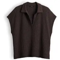 Opus T-shirt met structuurpatroon en V-hals model 'Sipin'
