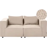 Beliani AXEBO - Tweezitsbank - Beige - Bouclé