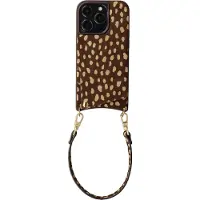 Selencia Nova Real Leather Backcover met Koord en Pashouder voor de Apple iPhone 13 Pro - Fawn Chic
