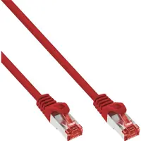 InLine Patchkabel, S/FTP (PiMf), Cat.6, 250 MHz, PVC, CCA, rood, 10m