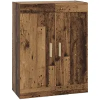 vidaXL Wandkast Muurmontage Oud hout 69,5 x 34 x 90 cm Bewerkt hout