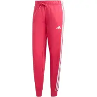 Adidas Sportbroek 'ESSENTIALS 3-STRIPES FLEECE SLIM' framboos / wit