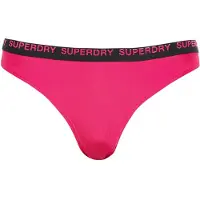 Superdry Dames Stretchy bikinibroekje met een gedurfde snit in roze (M), Strandkleding, Gerecycled polyester, Duurzaam W3010390A